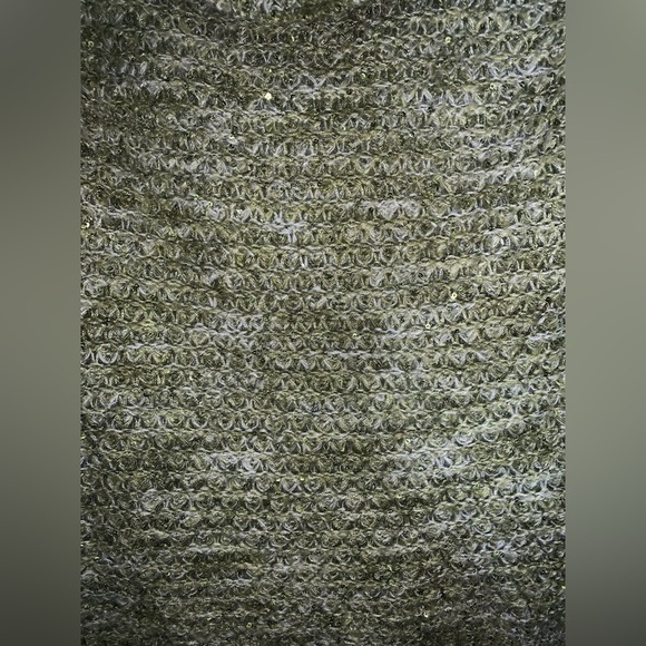 Chicos green shimmery sequin off the‎ shoulder sweater size 0 (medium) - Picture 6 of 12